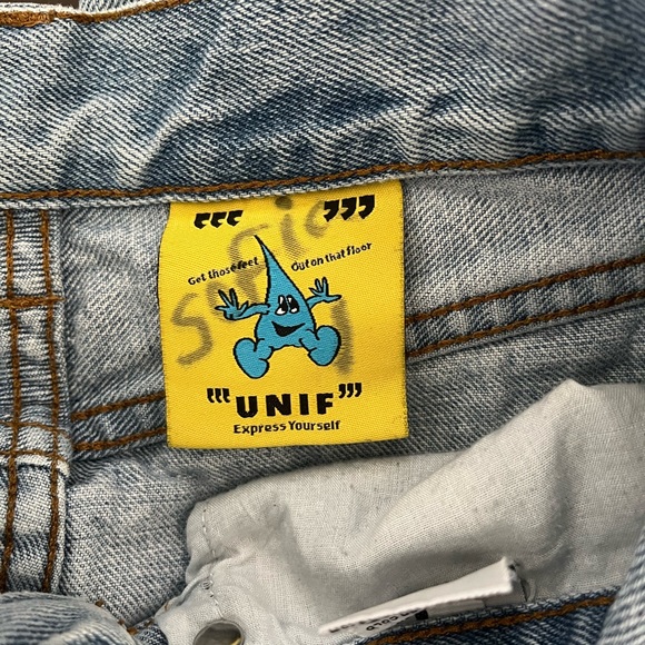 UNIF Light Wash Straight Denim Jeans Size 25 - Picture 9 of 11
